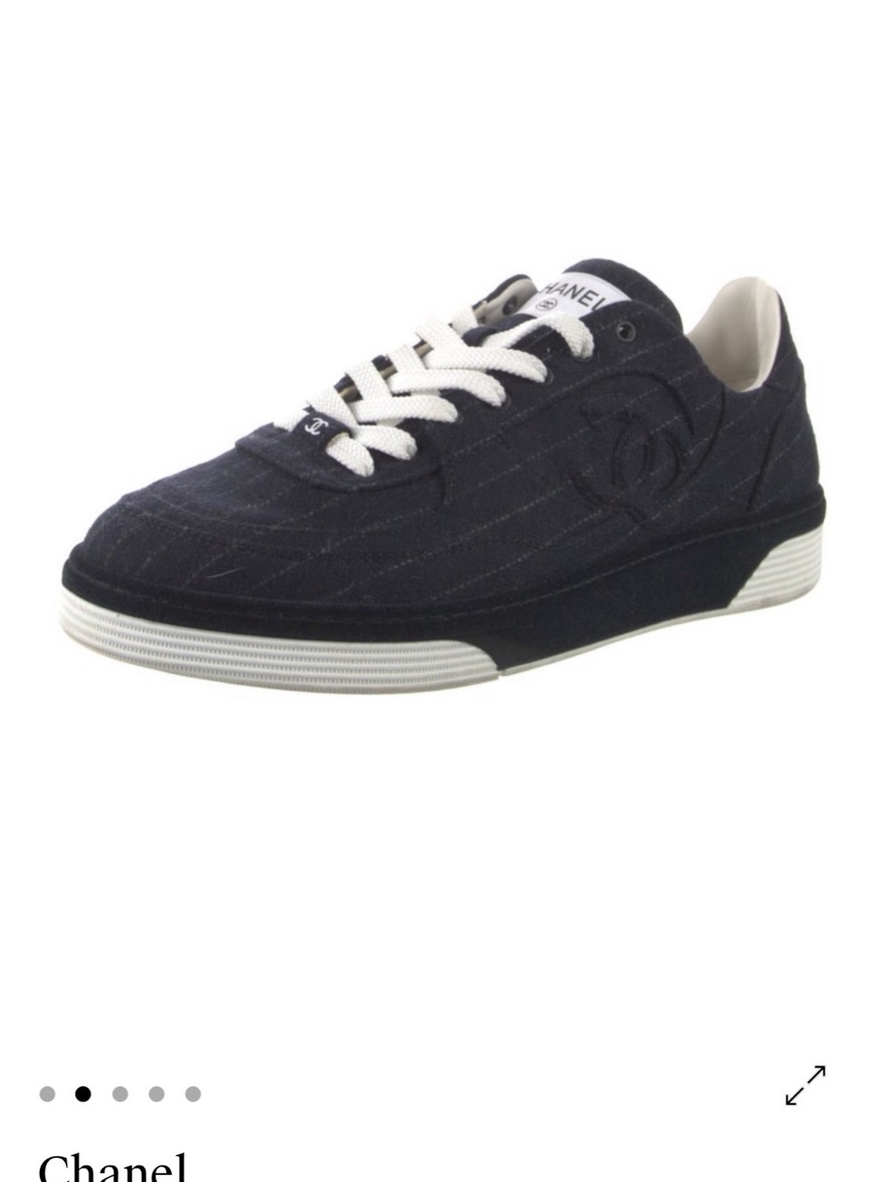 Chanel Interlocking CC Logo Wool Sneakers
